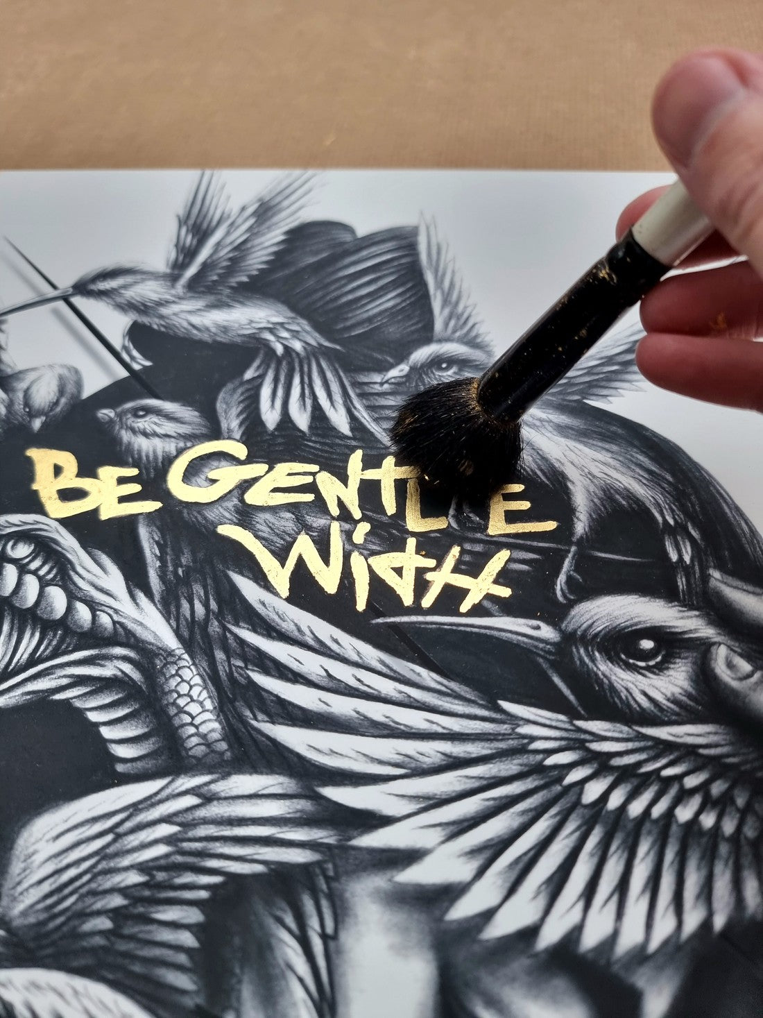 "Be gentle with yourself" - ed. of 30 - 50x40cm
