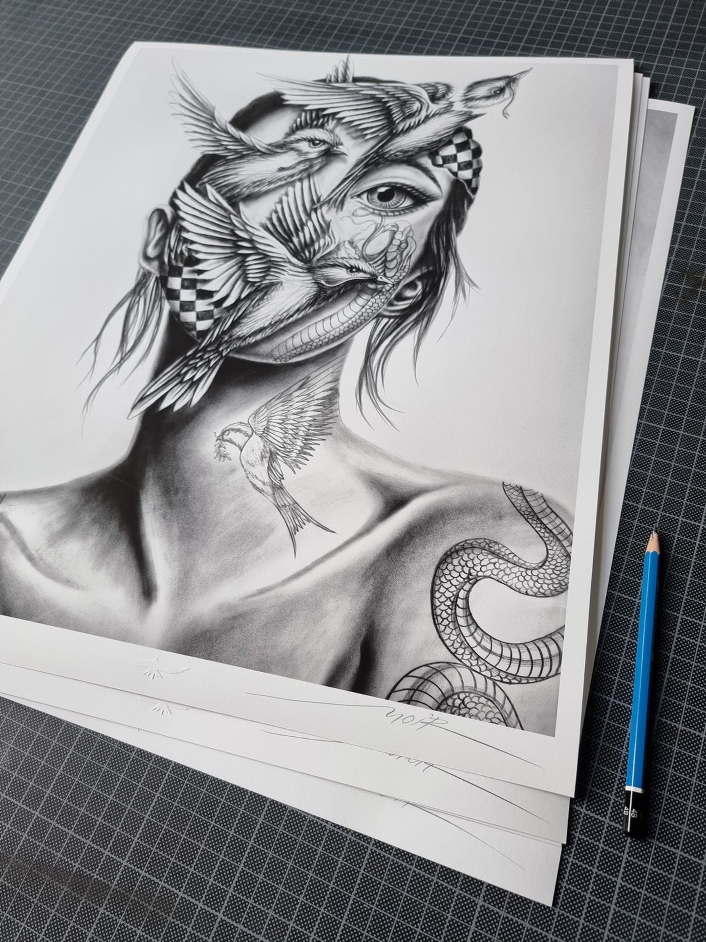 "L'envolée sauvage" - ed. of 20 - 50x40cm