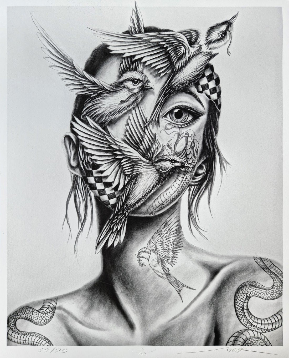 "L'envolée sauvage" - ed. of 20 - 50x40cm