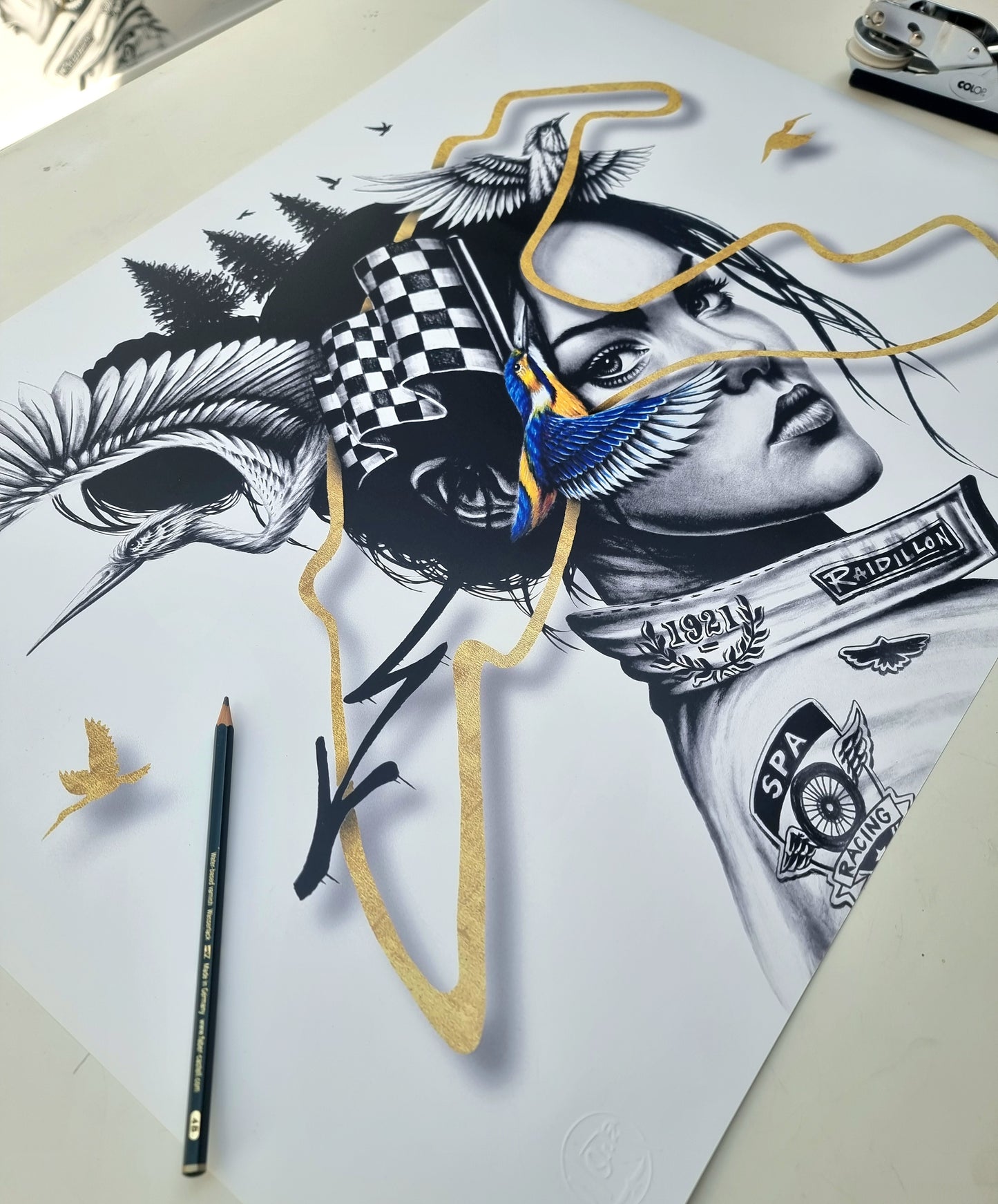 Eyes on the Track - 70x50cm - Poster Premium