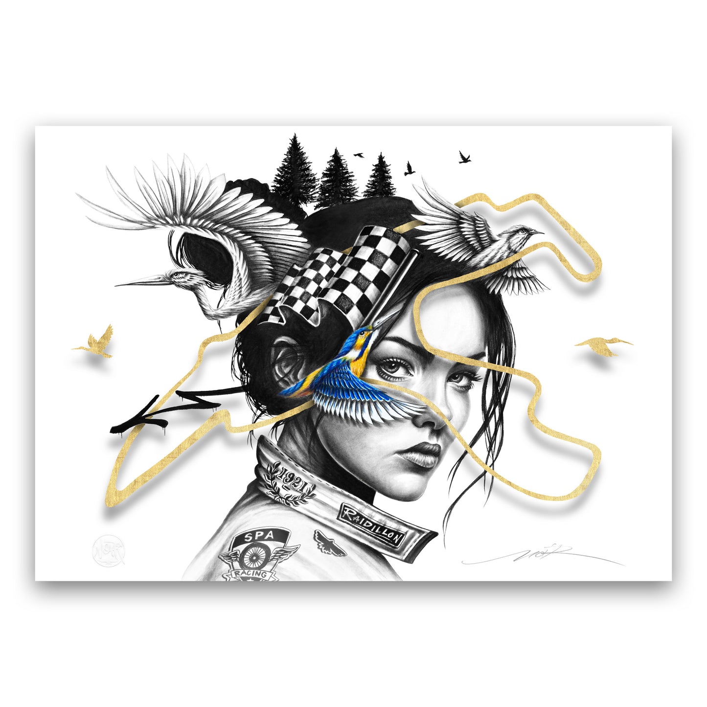 Eyes on the Track - 70x50cm - Poster Premium