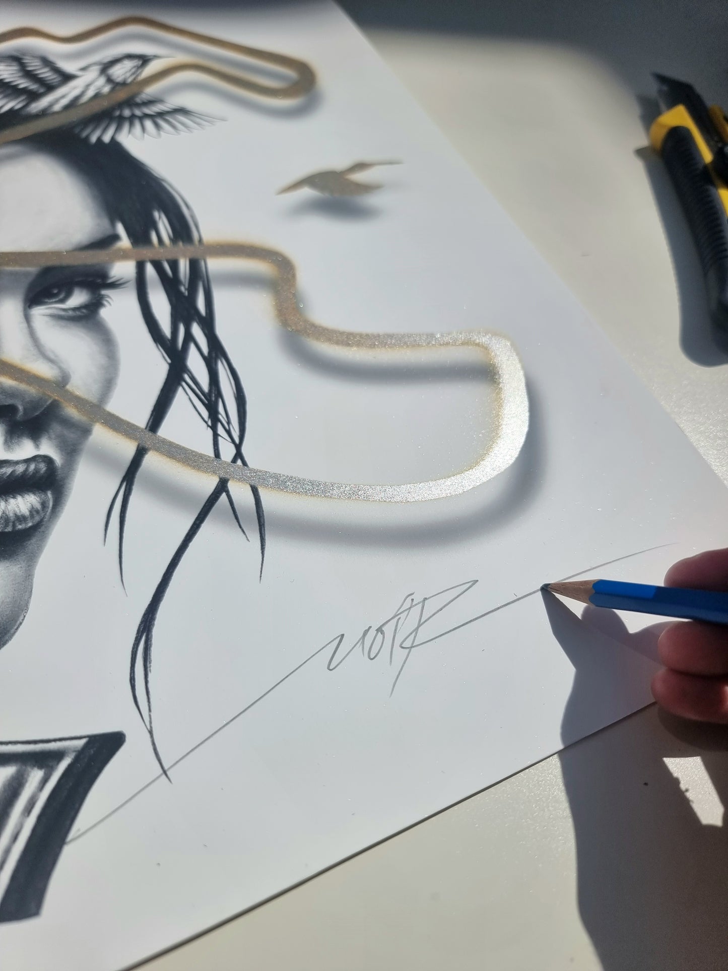 Eyes on the Track — Fine Art 50×40 cm | Édition Collector