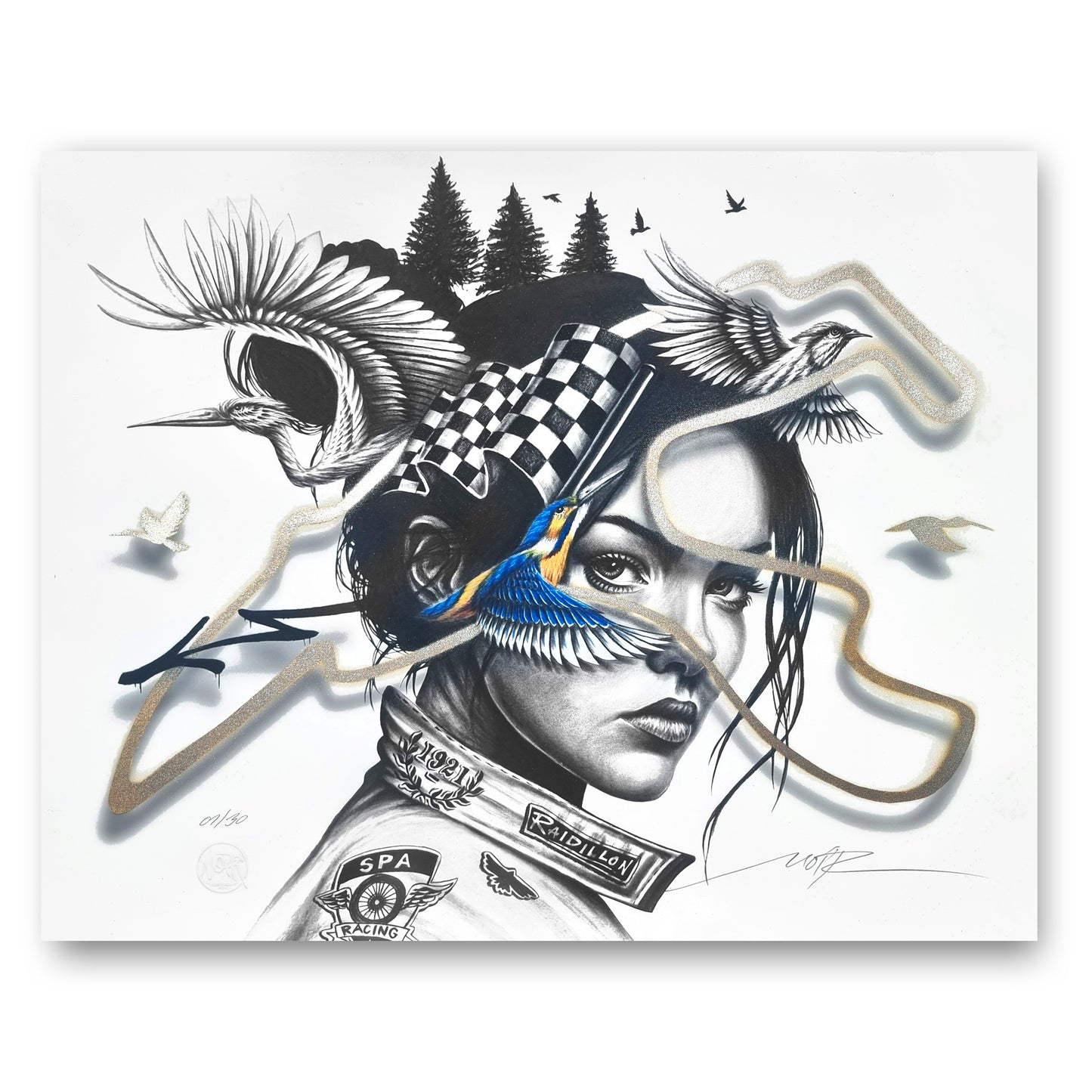 Eyes on the Track — Fine Art 50×40 cm | Édition Collector