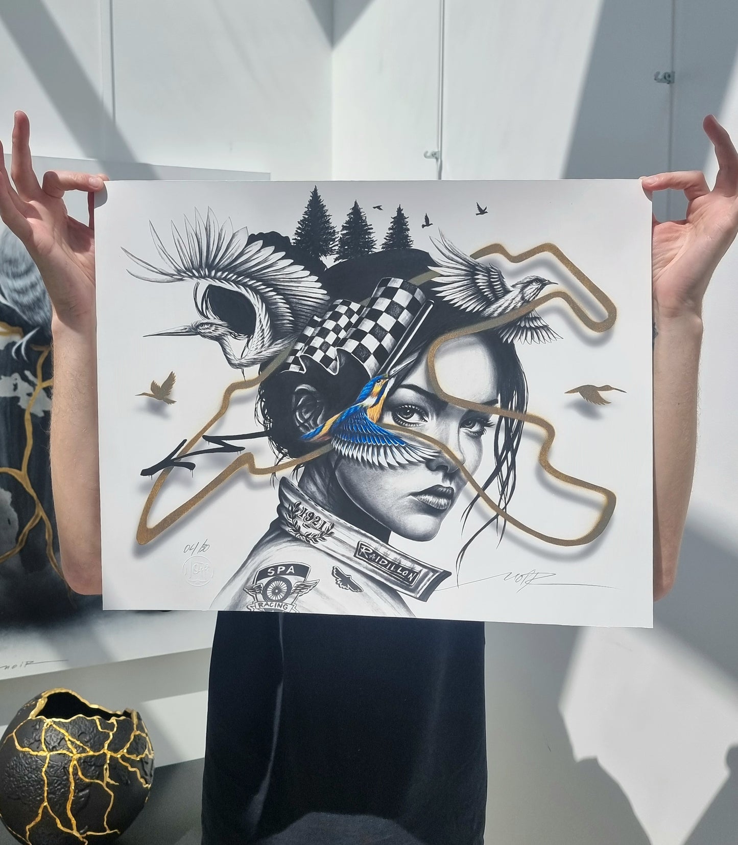 Eyes on the Track — Fine Art 50×40 cm | Édition Collector