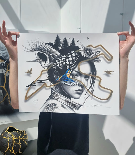 Eyes on the Track — Fine Art 50×40 cm | Édition Collector
