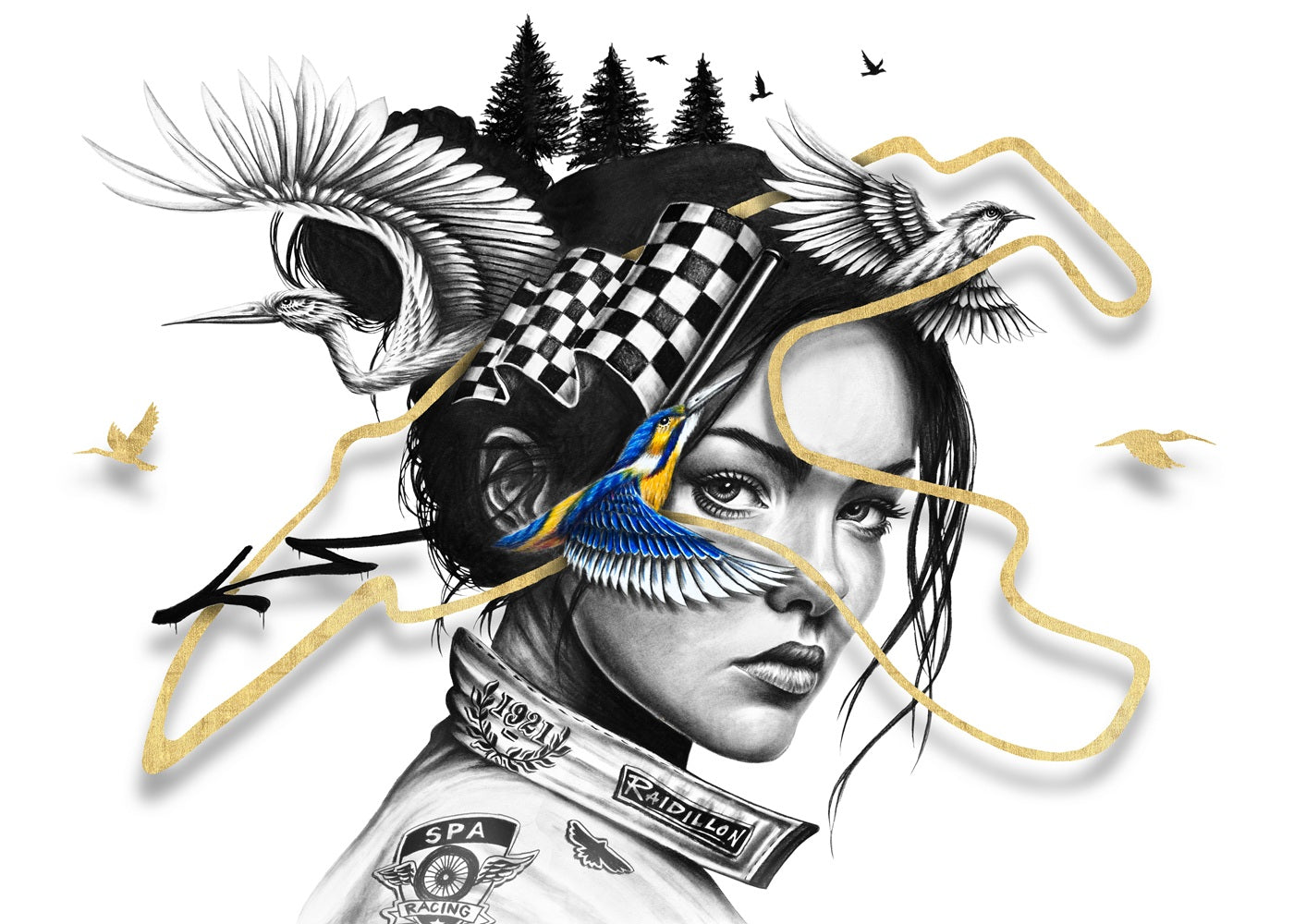 Eyes on the Track - 70x50cm - Poster Premium