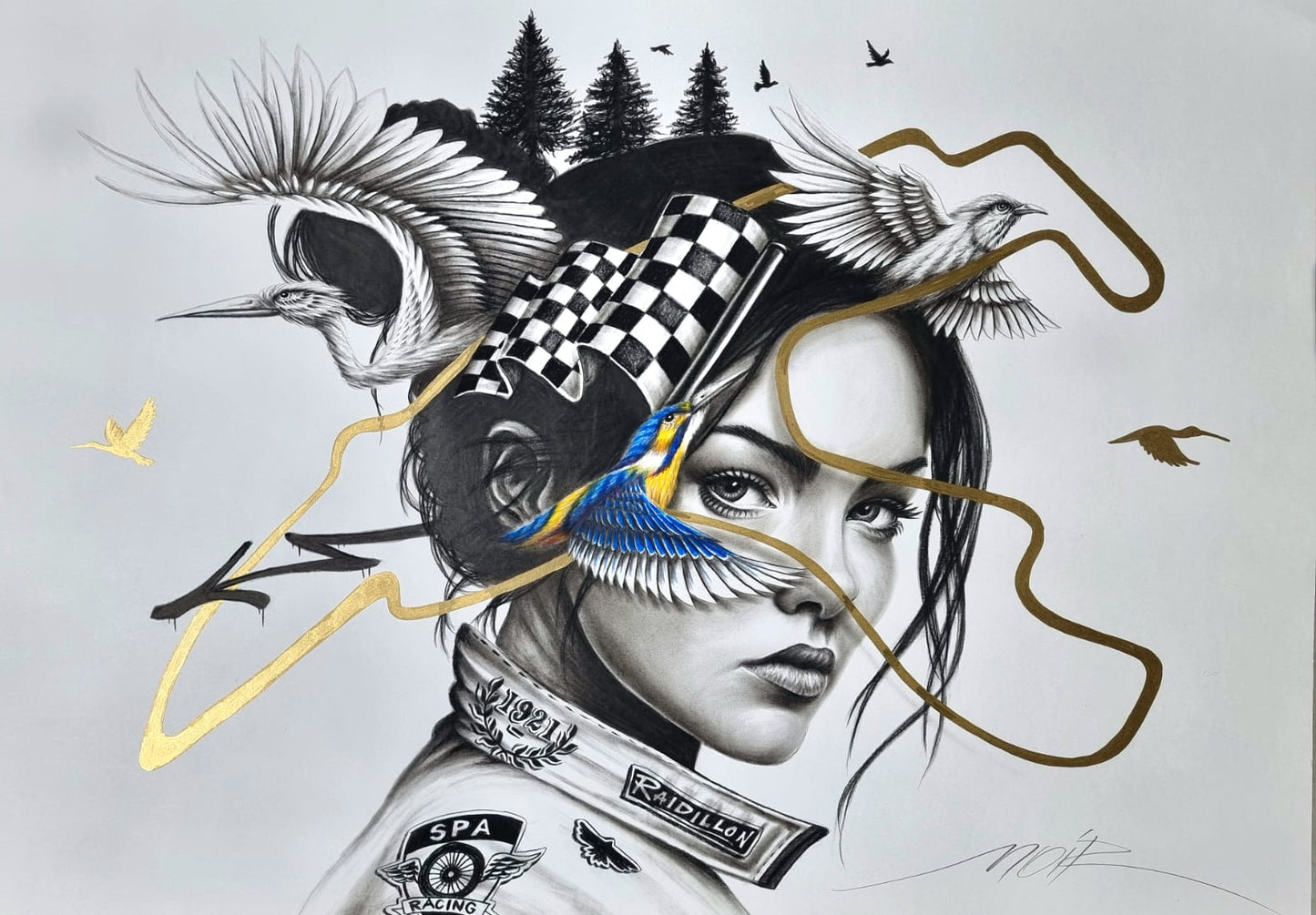 Eyes on the Track - 70x50cm - Poster Premium