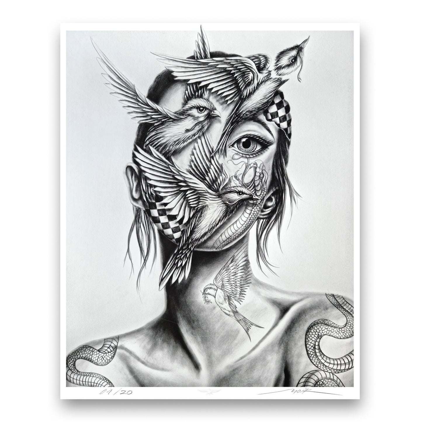 "L'envolée sauvage" - ed. of 20 - 50x40cm