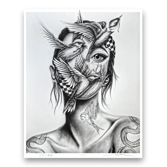 "L'envolée sauvage" - ed. of 20 - 50x40cm